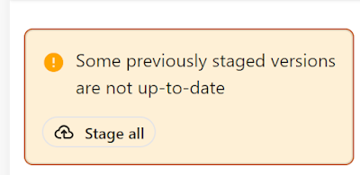 Update: Staged versions outdated. Use